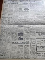 Ulus Gazetesi - 18 Nisan 1956 - Örnek Bir Vatandaş Yazan Hüseyin Cahit Yalçın Köşe Yazısı - Çelik Silolar Hakkında CHP Önergesi Demokrat Parti Grubunda - Tahran'da Konsey Dün De Toplandı Pakt Devletlerine Ekonomik Yardım - Üç Eski Bakan Hakkında Kurulan Meclis Tahkikat Komisyonu Muhalefetsiz Çalışacak - Stalin Tarafından Kurulmuş Olan Kominform Feshedildi - E.O.K.A. cılar İngilizleri Tehdit Etmeye Başladılar - 5. Tarih Kongresi Dün Neticelendi - 23 Nisan Bayramı Hazırlıkları - Köylü Partisi De İşbirliğine Taraftar - Amerikalı Trompet Çin Dizzy Gillespie Konser Vermek İçin Ankara'ya Gelmektedir - Yedi Kızlar Yazan Georges Simenon Yazı Dizisi - Etimesgut'ta Bomba Patladı Bir Ölü Bir Yaralı Var - Prens Rainier İle Grace Kelly Bugün Evleniyor - Bursa Peşte Temsili Maçında Macarlar Galip - Silviya Sevimli Model Çizgi Roman - Baykara Altın Küre Çizgi Roman - Petrol Yokluğu Pamuk Ekimine Mani Oluyor - Mendes France'a Suikast Teşebbüsü - Suriye'nin Milli Bayramı Münasebetiyle Resmi Kabul