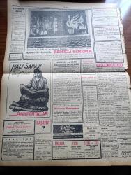 Ulus Gazetesi - 14 Nisan 1956 - Temelsiz Propaganda Ve Hakikati Yazan Hüseyin Cahit Yalçın Köşe Yazısı - Güzel Yıldız Grace Kelly Neşe Gözyaşları Döküyor - Cumhurbaşkanının Başkanlığındaki Bakanlar Toplantısına Dün Savcı Da İştirak Etti - Galatasaray Vasco De Gama Maçı Bugün - Adnan Menderes'in Nutuklarının Tatbikatına Geçiliyor - Türk Tarih Kongresi İkinci Gün Çalışmaları - Jeep Fabrikası - Yedi Kızlar Yazan Georges Simenon Yazı Dizisi - Mürakebe Buhranı Yazan Namık Zeki Aral Köşe Yazısı - Seyhan Milletvekili Sedat Barı'nın Dün Evini Soydular - Züleyha İsimli Piyes Kitabı Toplattırılıyor - Baskın 1 Nato Tatbikatı - Silviya Sevimli Model Çizgi Roman - Baykara Altın Küre Çizgi Roman - Başbakan Ve Komünizm Yazan Bülent Ecevit Köşe Yazısı - Samanın Tenekesi 1 Liraya - Ahmet Şükrü Esmer Köşe Yazısı - Halı Sarayı Sahibi Şeref Çelebi - Ankara'nın En Lüks Ve En Modern Sineması Bahçelievler Renkli Sinema -  Berkün Bebe