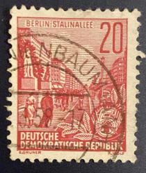 Almanya Pulu - Germany Stamp -  Mektup Zarfından Kesilmiş  / Postadan Geçmiş Pul Filateli - Mart 1958 Damgalı - ALMAN PULU, 20 PARA - YABANCI PULLAR - NOSTALJİK DOĞUM GÜNÜ HEDİYESİ