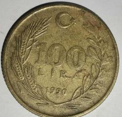Efemera - TÜRKİYE 1990   100 LİRA - kitantik - kitaLog