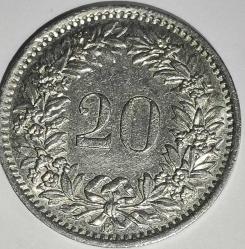 İSVİÇRE 1975   20 RAPPEN