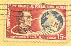 Amerika Birleşik Devletleri Pulu - Unıted States Stamp - Mektup Zarfından Kesilmiş  / Postadan Geçmiş Pul Filateli - Damgalı -  PARIS 1863 POSTA KONFERANSI TEMALI AMERİKAN PULU, 15 PARA  - YABANCI PULLAR - NOSTALJİK DOĞUM GÜNÜ HEDİYESİ