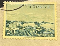 Türk Pulu - Turkish Stamp - Mektup Zarfından Kesilmiş  / Postadan Geçmiş Pul Filateli - Damgalı - MERSİN, 20 PARA - Türkiye Cumhuriyeti - NOSTALJİK DOĞUM GÜNÜ HEDİYESİ