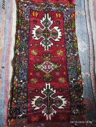 El Dokuma Anadolu Eski Antika Halı yolluk(50x150cm)