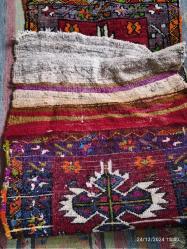 El Dokuma Anadolu Eski Antika Halı yolluk(50x150cm)