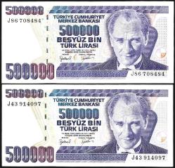 7. EMİSYON J43 - J86 SERİ 500.000 TÜRK LİRASI (2 ADET)