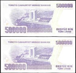 7. EMİSYON J43 - J86 SERİ 500.000 TÜRK LİRASI (2 ADET)