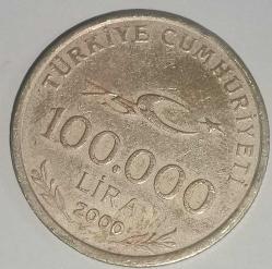 TÜRKİYE  2000   100.000 LİRA