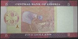 Liberya 5 Dolar 2016 P-31 Çil