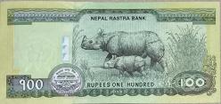 Nepal 100 Rupi Çil Kondüsyonda Yabancı Kağıt Para