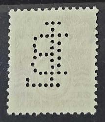 Danimarka 1938 5 Ore Numaralı Pul, Perfinli