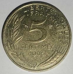 FRANSA 1996  5 CENTIMES