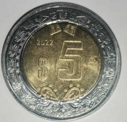 MEKSİKA 2022   5 PESOS