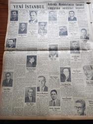 Yeni İstanbul Gazetesi - 1 Aralık 1953 - Yeni İstanbul Gazetesi 5 Yaşında - Millet Davaları Ve Gazete Yaşam Mustafa Nermi Köşe Yazısı - Yeni İstanbul Gazetesi Hakkında Mühim Şahısların Görüşleri - Başbakan Adnan Menderes - CHP Genel Başkanı İsmet İnönü - Ulaştırma Bakanı Yümnü Üresin - Profesör Sıddık Sami Onar - Profesör Doktor Yavuz Abadan - Çorum Valisi Rüştü Ülken - Muş Valisi Zühtü Öner - Çanakkale Valisi İhsan Sabri Çağlayangil - Zapion Rum Kız Lisesi Müdürü Aleksandros Hacopulos - Türk Devrim Ocakları İstanbul İl Başkanı Cahide Altan - Tıp Fakültesi Dekanı İhsan Şükrü Aksel - Esayan Ermeni Kız Lisesi Müdürü Hermine Kalustyan - Edebiyat Fakültesi Dekanı Profesör Macit Gökberk - Yeni İstanbul Ailesi Fotoğraf - Kızıl Kraliçe Yazan Jacgues Renand Yazı Dizisi - Marilyn Monroe Bir Beyzbol Oyuncusuna Kalbini Kaptırdı - Eva Bartok Maceralı Hayatını Anlatıyor - Beşiktaş Fenerbahçe Karşılaşması Üzerine Düşünceler - İngiltere F. A. Cup Maçları Başladı - Belgrad'da Büyük Bir Buz Stadı