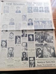 Yeni İstanbul Gazetesi - 1 Aralık 1953 - Yeni İstanbul Gazetesi 5 Yaşında - Millet Davaları Ve Gazete Yaşam Mustafa Nermi Köşe Yazısı - Yeni İstanbul Gazetesi Hakkında Mühim Şahısların Görüşleri - Başbakan Adnan Menderes - CHP Genel Başkanı İsmet İnönü - Ulaştırma Bakanı Yümnü Üresin - Profesör Sıddık Sami Onar - Profesör Doktor Yavuz Abadan - Çorum Valisi Rüştü Ülken - Muş Valisi Zühtü Öner - Çanakkale Valisi İhsan Sabri Çağlayangil - Zapion Rum Kız Lisesi Müdürü Aleksandros Hacopulos - Türk Devrim Ocakları İstanbul İl Başkanı Cahide Altan - Tıp Fakültesi Dekanı İhsan Şükrü Aksel - Esayan Ermeni Kız Lisesi Müdürü Hermine Kalustyan - Edebiyat Fakültesi Dekanı Profesör Macit Gökberk - Yeni İstanbul Ailesi Fotoğraf - Kızıl Kraliçe Yazan Jacgues Renand Yazı Dizisi - Marilyn Monroe Bir Beyzbol Oyuncusuna Kalbini Kaptırdı - Eva Bartok Maceralı Hayatını Anlatıyor - Beşiktaş Fenerbahçe Karşılaşması Üzerine Düşünceler - İngiltere F. A. Cup Maçları Başladı - Belgrad'da Büyük Bir Buz Stadı