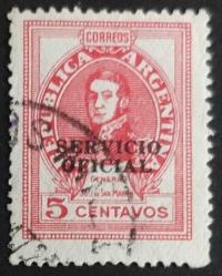 +++ ARJANTİN RESMİ , SAN MARTIN    1945   5C    - DAMGALI