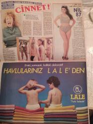 Haftanın Sesi Haftalık Magazin ve Siyasi Aktüalite Gazetesi - 3 Temmuz 1987 - Sayı:27 - Arzu Aydın'ın isyanı yakın - Nilüfer Öz evden kaçtı - Neslihan Acar - İbrahim Tatlıses - Hasan Oksal - Cengiz Tabakçı - Erol Tezeren evliymiş! - Mesut Yılmaz Skandal! - Anne Baba kurbanları - Çeçilya kurtarılmayı bekliyor - Nalan Türkoğlu - Evliliğinizi kontrol edin - Ağız Bakımı ve spreyler - Mahsun Kırmızıgül - Ali Ekber Çiçek - Orhan Gencebay - Hayat Nakış'a dayanamadı - Azer Bülbül kaset reklamı - Biz Siz Onlar - Aydın Öngül - Halil Bezmen - Vural Gökçaylı - Yılmaz soyak - Türkan Şoray - Kudret Şandra - Halit Narin'in eşi olmanın zorlukları var - Özden Narin - Doğan Duman kaset reklamı - Erkek Erkeğe - Abdülkerim Durmaz - Sandra Kim - Cem Karaca - Sevim Egesoy - Ahmet Selçuk İlkan - Ceylan - Garibim Ahmet - Yılmaz Zafer - Perihan SAvaş - Nil Ünal - Seda Sayan, içinde bulunduğu çirkefe daha fazla dayanamadı - Lale Havlu Reklamı fotoğraf ve haberi - Tam Takım Gazete