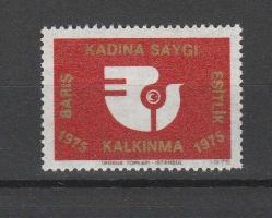 1975 KADINA SAYGI-BARIŞ-EŞİTLİK-KALKINMA KONULU VİNYET MNH
