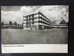 ALMANYA MEERSBURG AM BODENSEE, PARKSANATORİUM BİNASINI GÖSTEREN NOSTALJİK BİR KARTPOSTAL - ARKASI YAZILMAMIŞ - SİYAH & BEYAZ- 10 x 15 cm EBADINDA