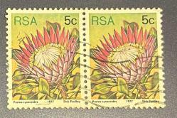 Güney Afrika Pulu - South Africa Stamp - Mektup Zarfından Kesilmiş / Postadan Geçmiş İkili Pul Filateli - ÇİÇEK TEMALI 1977, 5 PARA - YABANCI PULLAR, NOSTALJİK DOĞUM GÜNÜ HEDİYESİ