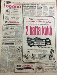 HÜRRİYET GAZETESİ 19 TEMMUZ 1967 YIL :20 SAYI :6904--2 gün içinde 31 bin işçi yurda döndü ---Makarios ,Kıbrıs için beşli bir  konferans teklif ediyor ---Almanya dan acı haberler :Yüzmek için nehre giren 2 işçimiz  öldü ---Memlekete dönerken  parçalandı ---2 zorba bıçak tehdidiyle  kaçırdıkları ressam çiftin yanındaki kıza tecavüz  ettiler ---Emniyet Müdürlüğünde Cinnet Getiren Adam Üstünü Başını Parçaladı ----Bir komando assubayını  4 köy halkı şikayet etti --Ferah Diba nın giymesi için yedi metre boyunda tuvalet  dikiliyor ---Porselen  ithalatı  yasaklandı ---Zarar eden otobüs idaresinin özel  teşebbüse  devri isteniyor ---Uzaya gidip -gelenlerin kanser  olma ihtimali çok ---Milyonların sevgilisi :Zeki Müren ---Oyunculara ceza değil ,onların hakkını versinler --Brezilyalı iki futbolcu Türkiye ye gelmek istiyor ---Sarıyerli Ruli ve Ş.Spor 'lu Mehmet Feriköy lü oldular --Hollandalı Su Kayağı uzmanı Türkiye yi bu spora müsait buldu ---