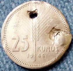 25 KURUŞ, 1946 Haliyle (Ters)
