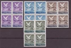 1947 İzmir Enternasyonal Fuarı 4'lü Blok Mnh Lüks Tam Seri