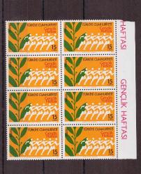 1983 Gençlik Haftası 8'li Blok Mnh Lüks Tam Seri