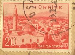 Türk Pulu - Turkish Stamp - Mektup Zarfından Kesilmiş  / Postadan Geçmiş Pul Filateli - DAMGALI - ADIYAMAN, 20 PARA - Türkiye Cumhuriyeti - NOSTALJİK DOĞUM GÜNÜ HEDİYESİ