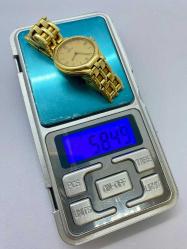 orjinal vintage OMEGA de ville 18(750)ayar komple altın 24 mm pilli bayan kol saati ÇÇT Nadir saat 58.5 gram