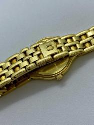 orjinal vintage OMEGA de ville 18(750)ayar komple altın 24 mm pilli bayan kol saati ÇÇT Nadir saat 58.5 gram