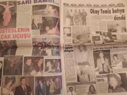 Haftanın Sesi Haftalık Magazin ve Siyasi Aktüalite Gazetesi - 3 Ocak 1992 - Sayı:1 - Türkan Şoray - Sultan'dan müziğe ''evet'' - Ajda Pekkan - Burçin Orhon - Müjdat Gezen - Ateşböceği Ercan - Perran Kutman - Nil Ünal - Gökben - Ünal Uzun - Okay Temiz batıya döndü - Nilgün Onatkut - Lady'nin kaseti Sibel Egemen'e emanet - Güngör Bayrak - Harun Koçak - İlhan İrem - Sema Çelebi - Hülya Bayhan - Canan Turgay - Celil Turgay - Dilek Yalçınkaya - Zeynep Poyrazoğlu - Vural Gökçaylı - Zeynep Sılan - Ekrandaki Glasnost - Erkin Koray'dan Led Zeppelin'e - Bilgisayar motorsiklet - Güle Güle 1991 Hoş Geldin 1992 - Benim Güzel Çamaşırhanem - Çelik Cazibe - Çiğdem Tunç - Sezen Aksu - Uğur Yücel - Dile Düşen Çıkar Düşkünü - Nebahat Çehre - Semih Balcıoğlu - Müjdat Gezen - Cemal Safi - Rauf Altıntak - Sadrettin Kılıç - Tülin Oral - Cihan Ünal - Günseli İdiz - Ayakların dili olsa da konuşsa - Volkan Severcan - Serdar Candar - Milli Defile - Sibel Gökçe - Özlem Selanik - Emrah Hattat- Tam Takım Gazete