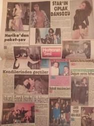 Haftanın Sesi Haftalık Magazin ve Siyasi Aktüalite Gazetesi - 3 Ocak 1992 - Sayı:1 - Türkan Şoray - Sultan'dan müziğe ''evet'' - Ajda Pekkan - Burçin Orhon - Müjdat Gezen - Ateşböceği Ercan - Perran Kutman - Nil Ünal - Gökben - Ünal Uzun - Okay Temiz batıya döndü - Nilgün Onatkut - Lady'nin kaseti Sibel Egemen'e emanet - Güngör Bayrak - Harun Koçak - İlhan İrem - Sema Çelebi - Hülya Bayhan - Canan Turgay - Celil Turgay - Dilek Yalçınkaya - Zeynep Poyrazoğlu - Vural Gökçaylı - Zeynep Sılan - Ekrandaki Glasnost - Erkin Koray'dan Led Zeppelin'e - Bilgisayar motorsiklet - Güle Güle 1991 Hoş Geldin 1992 - Benim Güzel Çamaşırhanem - Çelik Cazibe - Çiğdem Tunç - Sezen Aksu - Uğur Yücel - Dile Düşen Çıkar Düşkünü - Nebahat Çehre - Semih Balcıoğlu - Müjdat Gezen - Cemal Safi - Rauf Altıntak - Sadrettin Kılıç - Tülin Oral - Cihan Ünal - Günseli İdiz - Ayakların dili olsa da konuşsa - Volkan Severcan - Serdar Candar - Milli Defile - Sibel Gökçe - Özlem Selanik - Emrah Hattat- Tam Takım Gazete