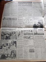 Akşam Gazetesi - 29 Ekim 1960 - Cumhuriyetin 37. Yılını Kutluyoruz - Cumhuriyet Bayramı Afişi - İstanbul Üniversitesi Rektörü Ordinaryüs Profesör Sıddık Sami Onar İle Teknik Üniversite Rektörü Ordinaryüs Profesör Fikret Narter İstifasını Verdi - Ankara'da Senato Acele Toplantıya Çağrıldı - En Fazla Tasfiye Tıp Fakültesinde - Nüfusumuz 27 Milyonu Aştı - Yavuz Abadan - Örtülü Ödenek'in Dağıtımı Açıklandı -  Cumhuriyet Bayramı Dolayısıyla  Vatan Caddesinde Geçit Töreni Yapılacak -  Ateşli Kız Gina Yazan George Albert Gley Yazı Dizisi - Hülagünün Gözdesi Çizen Suat Yalaz - İstanbul'da 75 Bin Vatandaş Telefon Sırası Gelmesini Bekliyor - Günah Maskesi Çizgi Roman Resimleyen Remzi - Münir Özkul Ve Uğur Başaran Sevgi Gölge'de de Fotoğraf - Kont Senlibenli Çizgi Roman - Yaralı Gönül Çizgi Roman - Vadiler Hakimi Çizgi Roman - Geyşa'nın Hatıra Defteri Yazan Kimiko Omura Yazı Dizisi - Bize Barbaroslu Derler Çizen Ratip Tahir Burak - Beşiktaş 1 Kasımpaşa 1 -Karakucak Güreşleri Dün Ankara'da Başladı