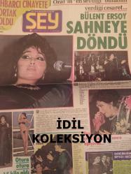 Şey Haftalık Aktüalite Sinema Tiyatro Müzik ve Magazin Gazetesi - 4 Mayıs 1985 - Sayı:33 - Bülent Ersoy sahneye döndü - Ergin Yıldırımakın - Nazan Ayas bacak güzeli değişti... - Cihan Ünal yine tarihten medet umuyor - Hülya Sözer - Meral Gökçe - Feyzi Tuna - Oynatanı da oynattılar - Ahu Tuğba - Süha Kutlu - Halit Akçatepe - Müge Akyamaç - Bir Aylin Urgal vardı - Taner Şener - Ayşegül Atik - Ali Atik - Leyla Somer'in günahı çöp tenekesinde- Belkıs Akkale - Şampiyonluk dilekleriyle- Bizden Laf Çıkmaz-  Türkiye dans yarışması finalle - Füsun Önal - Reha Yalnızcık - Gönül Öner - Los Machucambos yine 1 numara  - Kamuran Akkor - Nükhet Duru - Esmuhan - Recep Kaymak - Faruk Tınaz - Kraliçeye Renault 9 yakışır - Tarık Akan - Bedia Akatrük kendi ayağı ile gitti komik oldu - Muazzez Abacı - Bozgunu unutturan mutluluk - İhbarcı cinayete ortak oldu - İşte Yıldız Kenter - Bravo Bedrettin Dalan dediğini yaptı - Dört sistemli doping - Mazhar Fuat Özkan fotoğraf ve haberi - Tam Takım Gazete