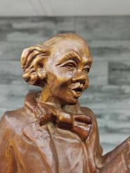 Eskilerden Avrupa Ahşap Kitap Kurdu Heykel