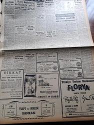 Cumhuriyet Gazetesi - 15 Ağustos 1957 - İşbirliği Konferansı Dün De Devam Etti - Toplantı Sonunda İsmet İnönü İyi Gidiyoruz Dedi - Yakup Kadri Karaosmanoğlu Fuad Arna Ve Kasım Gülek Toplantı Çok İyi Gidiyor Dedi - İsmet İnönü'nün Garajına Saklanan Sivil Polis - Bursa'nın İrticai Hadise'nin Mesulleri Mahkeme Huzurunda - Molotof İntihar Mı Etti - Batı Trakya'da Türk Köylüsü Eziliyor - Kıbrıs Türkleri Arasında 15 Gün Röportajı Yapan Ömer Sami Coşar Yazı Dizisi - Müftü Dana - Doktor Fazıl Küçük - Mussolini'nin Hakiki Hatıraları Bulundu Ve Tekrar Kayboldu - Tarabyadaki İnşa Halindeki Oteli Emekli Sandığı Aldı - 7. Kore Değiştirme Birliğimiz Geldi - İstanbul'un Suyu Sapanca Gölünden Sağlanacak - Başbakan Adnan Menderes İzmir Fuarına Gidiyor - Fay Temizleme Tozu -  Krem Pertev - Fenerbahçeliler Cemiyetinden İstifa Etmeyen Fenerliler Haysiyet Divanına Verilecek - Akdeniz Yüzme Yarışları - Beşiktaş Yarın Ankara'ya Gidiyor - Basketbol Milli Takımı İtalya Milli Takımı İle Oynayacak - Pan American