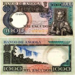P#108 Angola 1000 Escudo 1973 ÇİL Dalgalanma Var