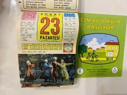 23 Şubat 1976 hediyelik orijinal Ülkü takvim yaprağı (Cin Ali kitabı hediyeli:)
