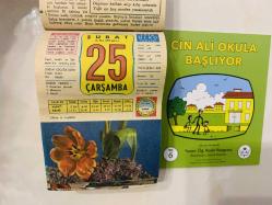 25 Şubat 1976 hediyelik orijinal Ülkü takvim yaprağı (Cin Ali kitabı hediyeli:)