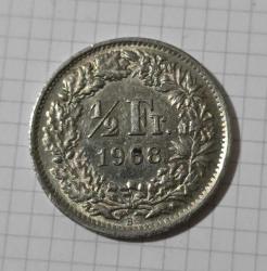 İsviçre 1968 ½ Franc
