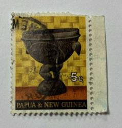 Papua Yeni Gine Pulu - Papua New Guınea Stamp - Mektup Zarfından Kesilmiş / Postadan Geçmiş Pul Filateli - PAPUA YENİ GİNE PULU, 5 PARA - YABANCI PULLAR, NOSTALJİK DOĞUM GÜNÜ HEDİYESİ