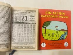 21 Şubat 2001 hediyelik orijinal Fazilet takvim yaprağı (Cin Ali kitabı hediyeli:)