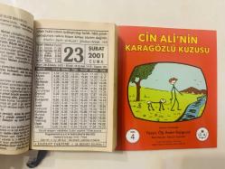 23 Şubat 2001 hediyelik orijinal Fazilet takvim yaprağı (Cin Ali kitabı hediyeli:)