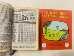26 Şubat 2001 hediyelik orijinal Fazilet takvim yaprağı (Cin Ali kitabı hediyeli:)
