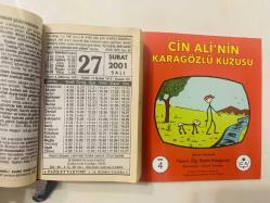 27 Şubat 2001 hediyelik orijinal Fazilet takvim yaprağı (Cin Ali kitabı hediyeli:)