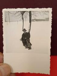 KRT131----1950'LER KAR HATIRASI 3 ADET FOTOĞRAF