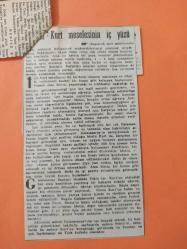 26 Ocak 1974 - Tercüman Gazetesi - Pekin-Kurt meselesinin iç yüzü - Necati Bilgiç - Galatasaray bugün İzmir'e gidiyor - Metin dün de idmana çıkmadı - Gazete tam değil kupürüdür - 13x25cm ebatındadır..