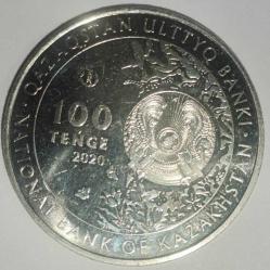 KAZAKİSTAN 2020 100 TENGE   HATIRA Kazakistan Florası - Populus Diversifolia