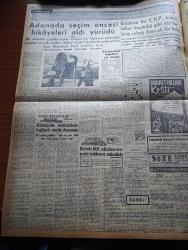 Cumhuriyet Gazetesi - 27 Eylül 1957 - Cumhuriyet Halk Partisi Yetkilerini Tamamen İsmet İnönü'ye Devretti - Türkiye'nin Cezayir Politikası - Amerika'nın Bize Yardım Programı - Cumhuriyetçi Millet Partisi Radyoya Boykot Yapıyor - Dil Bayramı Dün Ankara'da Kutlandı - Amerika'nın Bize Yardım Programı - 950 Bin Seçmen Kartı Bastırıldı -  Osman Bölükbaşını Yazıyor Diye Gazete Satan Çocuk Mahkum Oldu - İblisin Kızı Yazan Guy Des Cars Yazı Dizisi - Seçimlerden Sonra Almanya Yazan Feyyaz Tokar - Profesör Nümbüs'ün Maceraları Çizgi Roman - Maliye Bakanı Hasan Polatkan Makarios'u İtham Etti - İhtiyarlar Asya Gribi Olmuyor - Burhan Felek Köşe Yazısı - Yurtta Seçim Mücadelesi İntibaları - Bulmaca - Ankara İstanbul Radyosu Programı - Batı Trakya'da da Fenerbahçe Kuruldu - Boğazı Geçme Yüzme Yarışını Selma Hassan Ve Yılmaz Özüak Kazandılar - Beşiktaş Beyoğluspor Bugün Karşılaşıyor